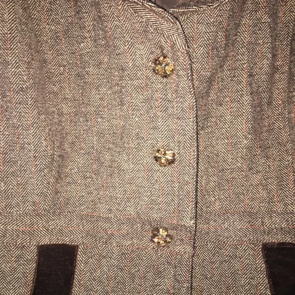 Vintage Spiegel Cropped Blazer Brown Tweed 6 - Picture 2 of 13